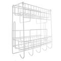 5 Tiers Multifunctional Storage Shelf for Wall Refrigerator Suction Type