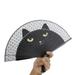 2 Pcs Hand Held Fans Bamboo Fans Tapestry Lovers Folding Silk Fan Women Silk Fan The Cat Wooden Miss