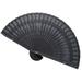 Wefuesd Room Decor Wooden Carved Fan Openwork Wedding Sandalwood 20Cm Home Decor Home Decor Bathroom Decor Shooting Props Black