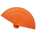 Wefuesd Room Decor Wooden Carved Fan Openwork Wedding Sandalwood 20Cm Home Decor Home Decor Bathroom Decor Shooting Props Orange