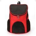 SPGIE Cat Carrying Bag Foldable Double Shoulder Portable Pet Products Travel Outdoor Breathable Backpack(Red)S