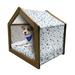 Butterflies Pet House Butterflies Patterns Seasonal Jolly Rainforest Wilderness Illustration Outdoor & Indoor Portable Dog Kennel with Pillow and Cover 5 Sizes Blue White Black by Ambesonne