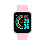 10Pcs Bluetooth 4.0 Watch Heart Rate Blood Pressure Smart Watch Massage Reminder Fitness Wristwatch Watch Gold Pink