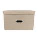 2Pcs Foldable Storage Bin Boxes with Lid Fabric Basket Container Cube Organizer