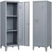 LLBIULife Metal Locker Cabinet with Locking Door 50 Lockable Cabinet with Detachable Legs Lockers for Bedroom School Home Employees Office (Retro)