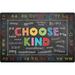 61814 Classroom Chalkboard Look Rug 4ft x 6ft Rectangle Black