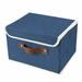 8Pc Collapsible Storage Box With Lid Linen Fabric Foldable Bins Organizer Basket