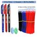 85Pcs/Set Gel Pen 0.5mm Erasable Pens Blue/Black ink Refills Rod Washable Handle School Writing Office Kawaii Stationery Gel Pen