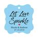 Darling Souvenir Let Love Sparkle Customized Wedding Paper Tags Personalized Name Hang Tags-Baby Blue-100 Tags