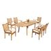 Grade-A Teak Dining Set: 6 Seater 7 Pc: 94 Oval Table And 6 Aspen Stacking Arm Chairs Outdoor Patio WholesaleTeak #51AP2207