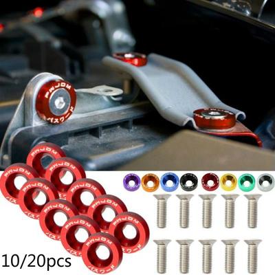TEMU 10 Or 20pcs Aluminum M6 X 20 Car Styling Modification Fender Washer License Plate Bolts Car Decoration