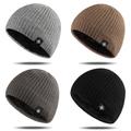 Autumn/winter Fleece Thick Knitted Thermal Blend Hat