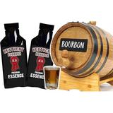 Kentucky Bourbon Whiskey Making Bootleg Kit W/Chalkboard & Book- Co. â€“ Make & Age Spirits In An Oak Cask Keg- Best Fatherâ€™S Day Gift Ever (3L)