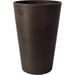 WANLINDZ Valencia Round Planter Pot 12.25 by 18-Inch Textured Brown