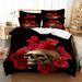 Red Rose Bedding Set Quilt/Duvet Cover Pillow Case 3D HD Double Full Twin Single 3pcs Polyester Comforter Cover