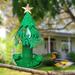 Pretxorve Bird Feeder Christmas Tree Bird Feeders for Outdoor Metal Bird Feeder Hanging Outdoors Bird Feeders Bird Feeder As A Great Gift for Bird Lovers Garden Green