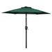 BISHE 7.5 Patio Outdoor Table Market Yard Umbrella with Push Button Tilt/Crank 6 Sturdy Ribs for Garden Deck Backyard Pool 7.5ft Green