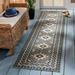 Safavieh Veranda Eyvor Indoor/ Outdoor Waterproof Patio Backyard Rug Ivory/Charcoal 2 3 x 18 Runner 18 Runner Outdoor Entryway Kitchen Bedroom