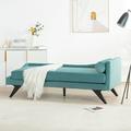 Furvclv Chaise Lounge Chair Indoor Chaise Lounge Sofa With Rolling Pillow Sloping Design Birch Legs Spacious Cushion Upholstered Lounge Chair For Living Room Office