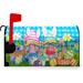 Easter Day Mailbox Cover Gnomes Magnetic Mailbox Covers Happy Easter Eggs in Basket Spring Grass Colorful Mail Post Letter Box Cover for Holiday Garden Yard Outdoors Decor 21x18 Inch