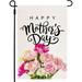 Happy Motherâ€™s Day Garden Flag Carnation Flower Mothers Garden Flag 12 x 18 Inch Double Sided Burlap Welcome Motherâ€™s Day Yard Flags Decor Outdoor Decoration for Rustic Farmhouse