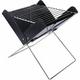 imerelez 12â€� Portable Grill Charcoal Barbecue Grill - Folding Grill Notebook Shape Charcoal Grill Detachable Collapsible Mini Tabletop Camping Grill BBQ Black