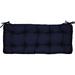 Canvas Navy Indoor/Outdoor Tufted Cushion with Ties for Bench Swing Glider - Choose Size (54 x 18 )