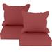 BPS Sofa Cushion 24 x 24 Patio Furniture Outdoor Deep Seat Single Chair Back Olifen Fabric Slipcover Sponge Foam