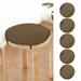 Sueyeuwdi Chair Cushions Seat Cushion Round Garden Chair Pads Seat Cushion for Outdoor Bistros Stool Patio Dining Room Room Decor Home Decor Brown 37*36*4cm