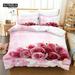 Beautiful Flowers Bedding Set 3Pcs FlowerDuvet Cover Set Soft Comfortable Breathable Duvet Cover For Bedroom Guest Room Decor