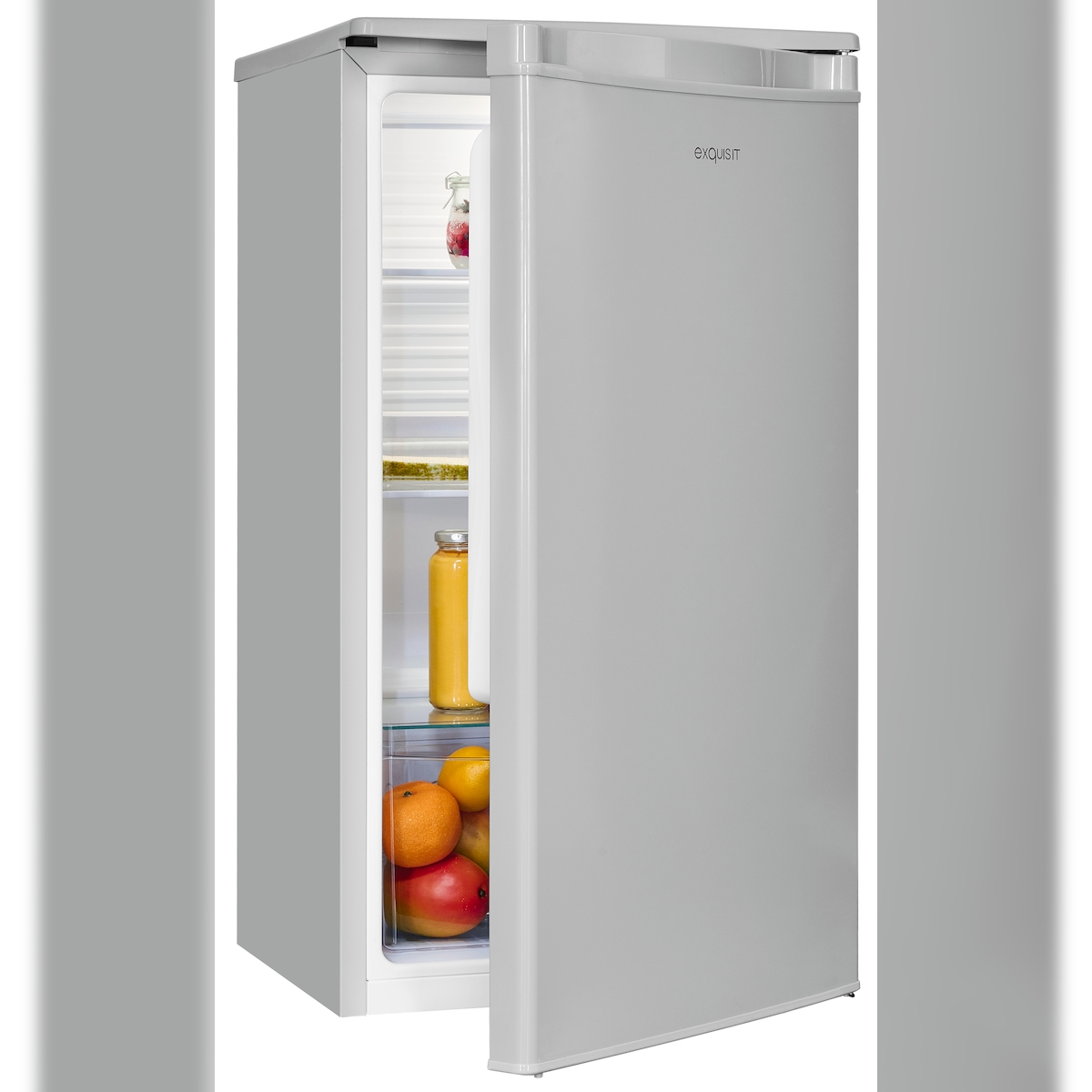 Exquisit Vollraumkühlschrank KS85-V-091E grau | 75 l Nutzinhalt | Innenbeleuchtung | Ohne Gefrierfach Image