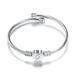 JilgTeok Bracelets for Women Clearance 26 Letters Stainless Steel Wire Bracelet Heart-shaped Bracelet Mothers Day Gifts