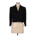 Tahari by ASL Blazer Jacket: Short Black Print Jackets & Outerwear - Women's Size 6 Petite