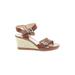 Alex Marie Wedges: Brown Print Shoes - Women's Size 6 1/2 - Open Toe