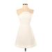 BCBGeneration Cocktail Dress - A-Line: Ivory Solid Dresses - Women's Size 0