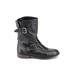Steve Madden Boots: Strappy Chunky Heel Casual Black Solid Shoes - Women's Size 8 - Round Toe