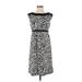 Ann Taylor LOFT Casual Dress: Black Color Block Dresses - Women's Size Small