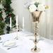 BalsaCircle 24 Gold Hammered Metal Trumpet Centerpiece Vase Wedding Party Table Top Decorations