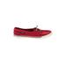 Sperry Top Sider Flats Red Solid Shoes - Women's Size 8 - Almond Toe