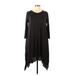 Comfy U.S.A. Casual Dress - Sweater Dress: Black Dresses - Women's Size Large