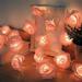 kosheko Rose Flower String Lights 20 LED Battery Operated Romantic Rose Lights 9.84Ft Artificial Flowers Garland Led Lights for Valentine s Day Wedding Indoor Outdoor Pink