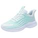 GHSOHS Womens Sneakers Plus Size Sports Shoes for Women White Tennis Shoes Sneakers for Women Sneakers Fashion Color Matching Flat Bottomed Comfort Mesh Breathable Lace Up Casual Shoes Size 37
