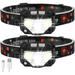 Headlamp rechargeable 1100 lumen super bright LED head lamp flashlight with white red light 2 pack motion sensor waterproof head lights 8 mode headlight for outdoor camping fishing running