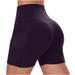 Zpanxa Womens Shorts Clearance High Waisted Yoga Shorts Sport Leggings Booty Shorts Workout Exercise Volleyball Shorts Casual Summer Biker Shorts with Pockets Purple B XL