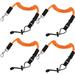 Orange Kayak Paddle Leash Kayak Safety Rod Leash Stretchable Kayak Paddle Leash Fishing Rod Paddle Leash Lanyard for Kayak Surfboard and Paddles Kayaking Equipment