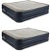 King-Sized Deluxe Raised Inflatable Blow-Up Portable Firm Air Mattress Bed with Built-in Internal Air Pump (2 Pack)