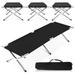 4 Pcs Folding Camping Cot for Adult Outdoor Portable Sleeping Cot Sports Lightweight Camping Cot with Carry Bag Easy to Set up Tent Cot for Outdoor Travel Hunting Hiking Backpacking Black