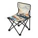 Mountain and Birds Landscape Portable Camping Chair Outdoor Folding Beach Chair Fishing Chair Lawn Chair with Carry Bag Support to 220LBS