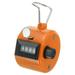 Uxcell Clicker Counter Hand Tally Counter Mechanical 4-Digit Number Click Pitch Counter Orange