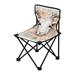 Goat with Flowers Portable Camping Chair Outdoor Folding Beach Chair Fishing Chair Lawn Chair with Carry Bag Support to 220LBS